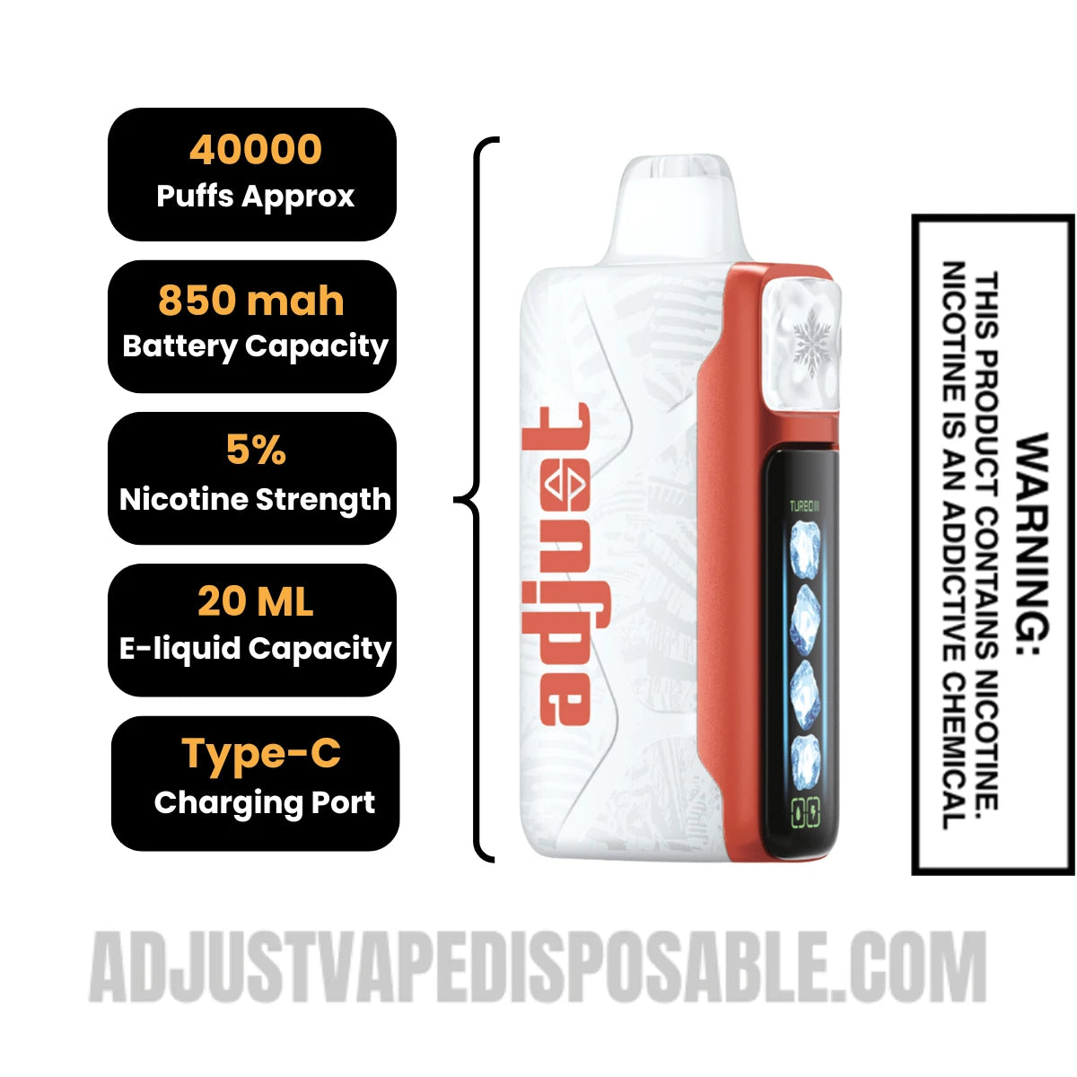 Cherry Fuse Adjust MyCool 40K Vape Specifcations Cherry Fuse Adjust MyCool 40K Vape Specifcations