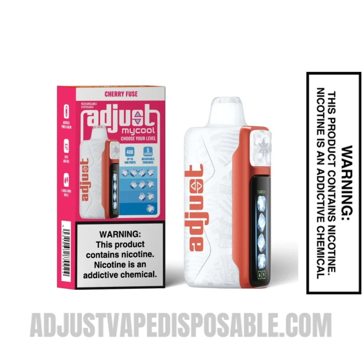 Cherry Fuse Adjust MyCool 40K Vape With Package Box Cherry Fuse Adjust MyCool 40K Vape With Package Box