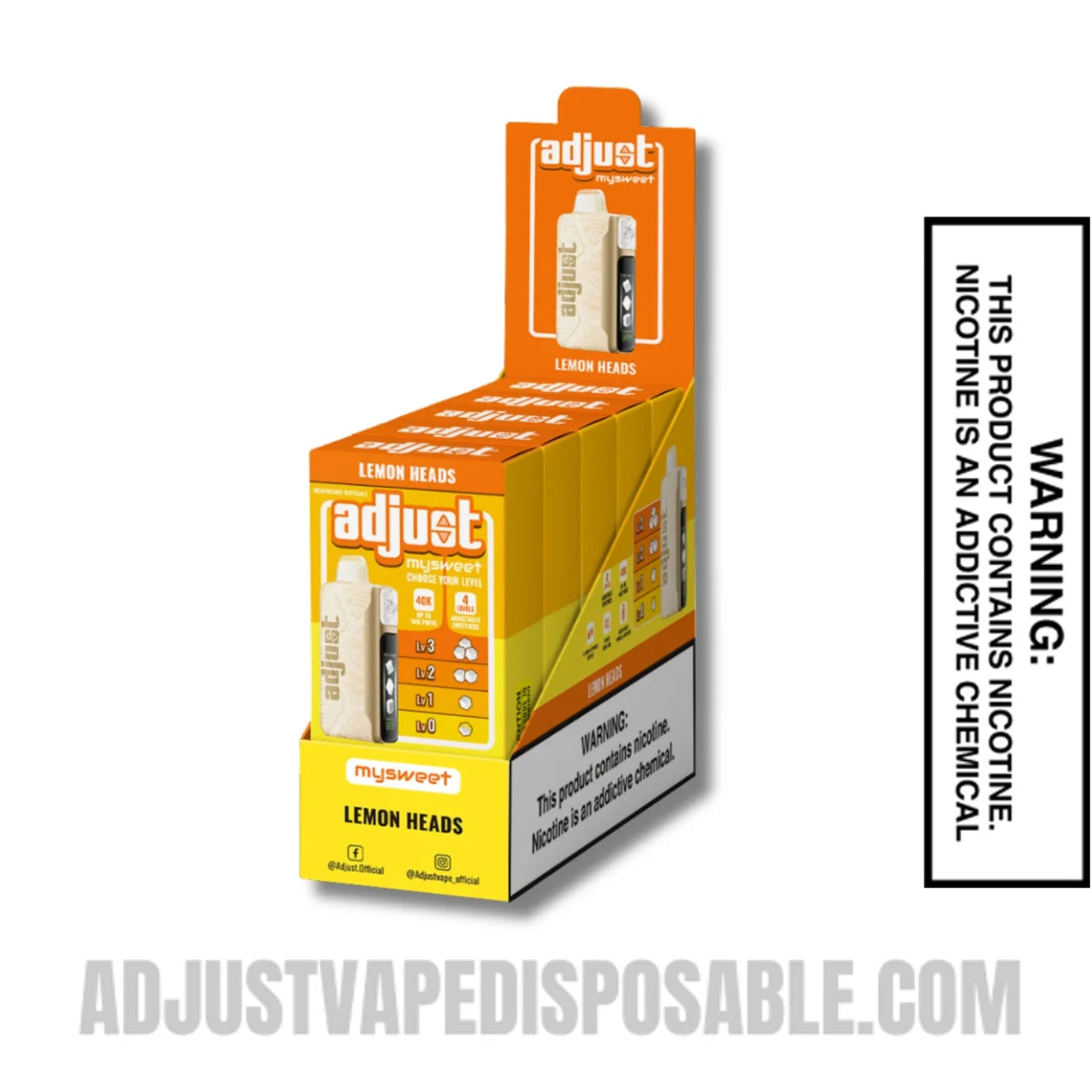 Lemon Heads Adjust Mysweet 40K Vape With Bundle Pack Lemon Heads Adjust Mysweet 40K Vape With Bundle Pack