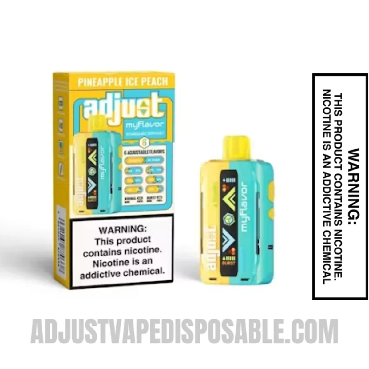 Pineapple Ice Peach Adjust MyFlavor 40K Vape With Package Box Pineapple Ice Peach Adjust MyFlavor 40K Vape With Package Box