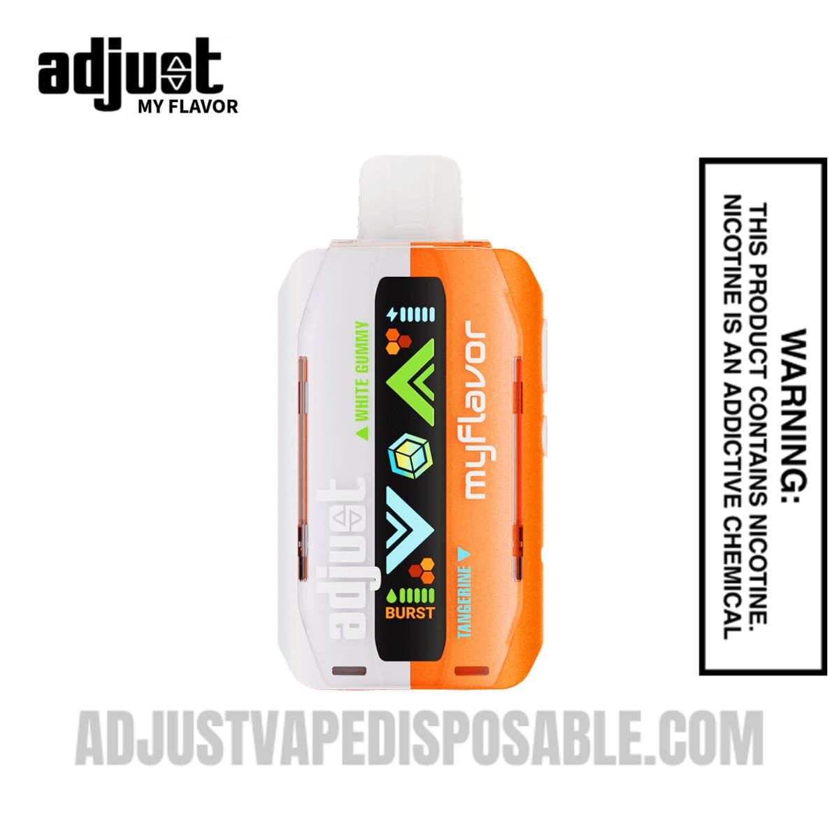 Tangerine White Gummy Adjust MyFlavor 40K Vape Tangerine White Gummy Adjust MyFlavor 40K Vape