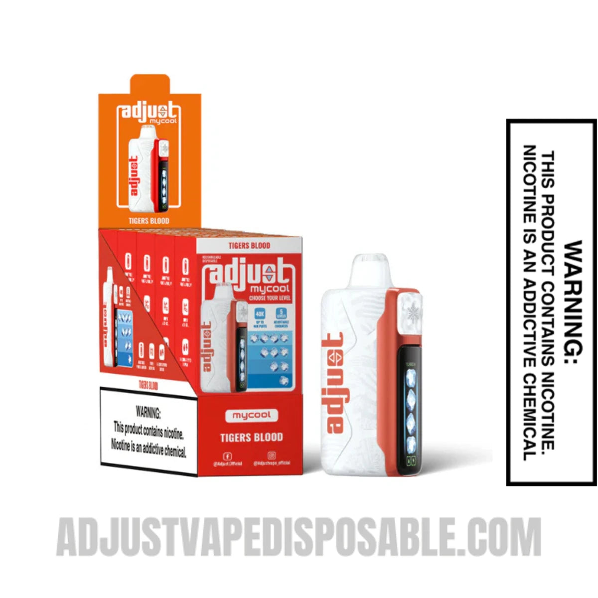 Tigers Blood Adjust MyCool 40K Vape with Bundle box Tigers Blood Adjust MyCool 40K Vape with Bundle box