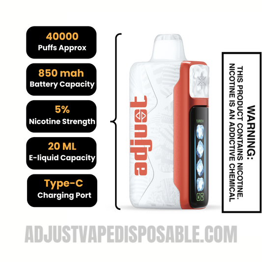 Watermelon Ice Adjust MyCool 40K Vape Specifcations Watermelon Ice Adjust MyCool 40K Vape Specifcations