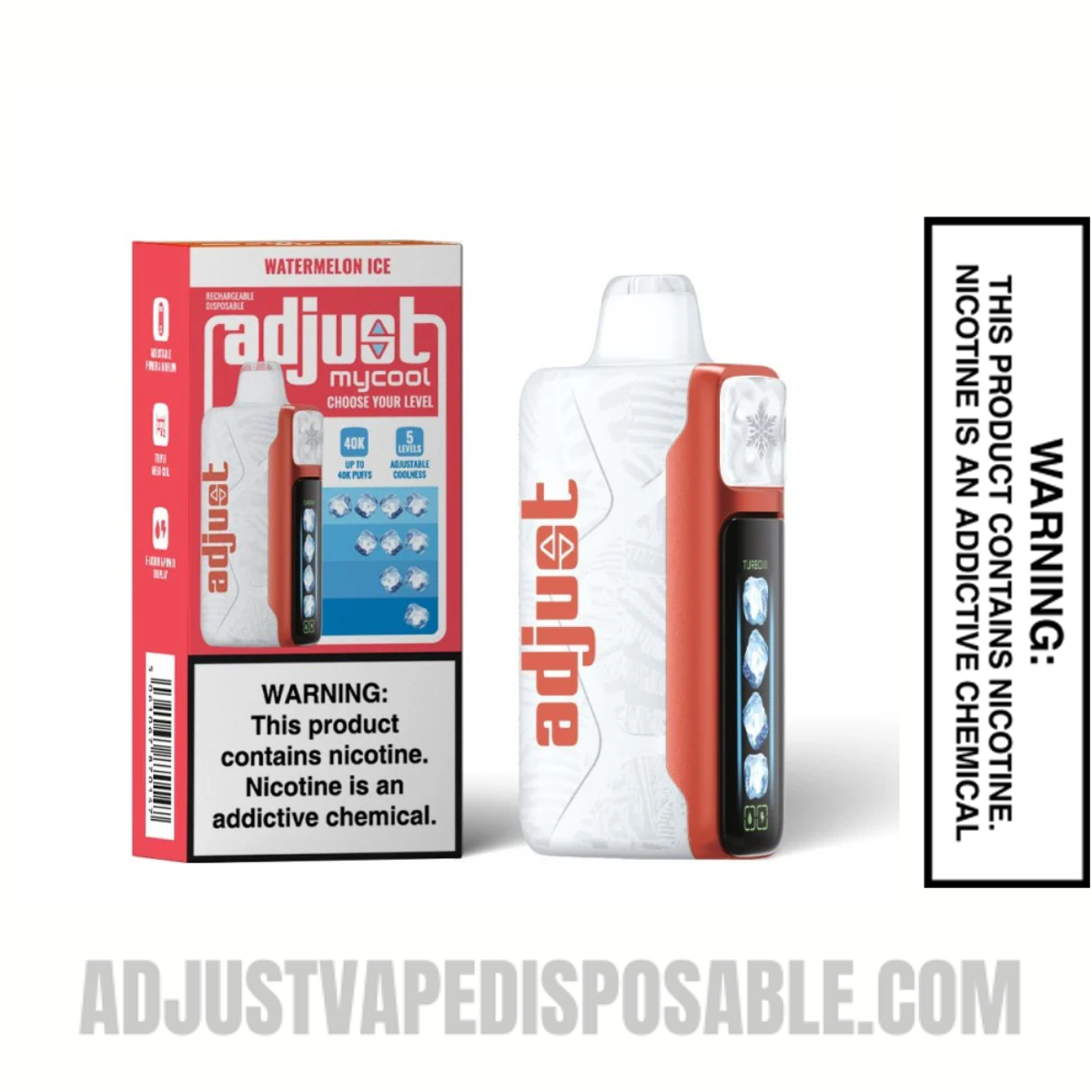 Watermelon Ice Adjust MyCool 40K Vape with Package Box Watermelon Ice Adjust MyCool 40K Vape with Package Box