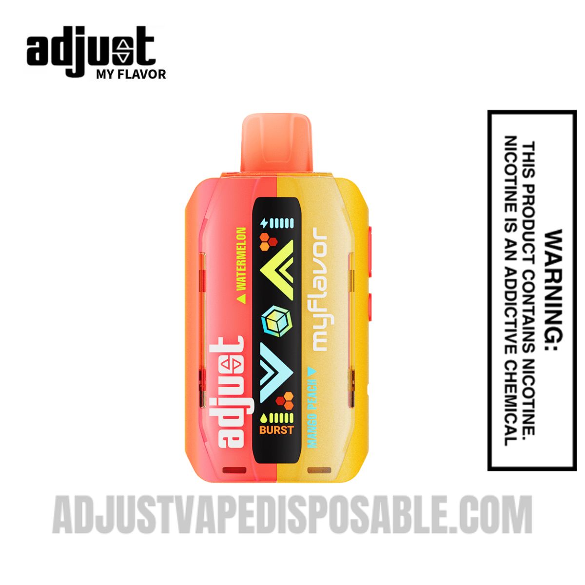 Watermelon Mango Peach Adjust MyFlavor 40K Vape Watermelon Mango Peach Adjust MyFlavor 40K Vape