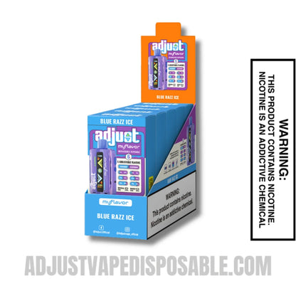 Blue Razz Ice Adjust MyFlavor 40K Vape With Bundle Pack