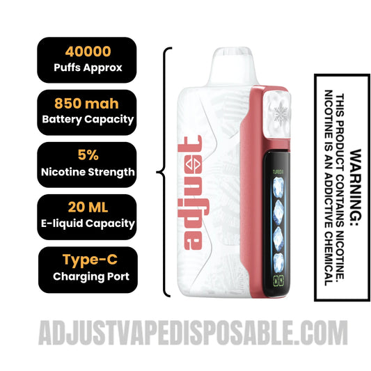 Cherry Strazz Adjust MyCool 40K Vape Specifications