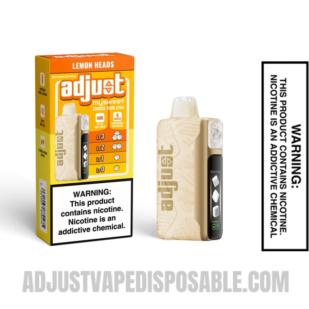 Lemon Heads Adjust Mysweet 40K Vape With Package Box