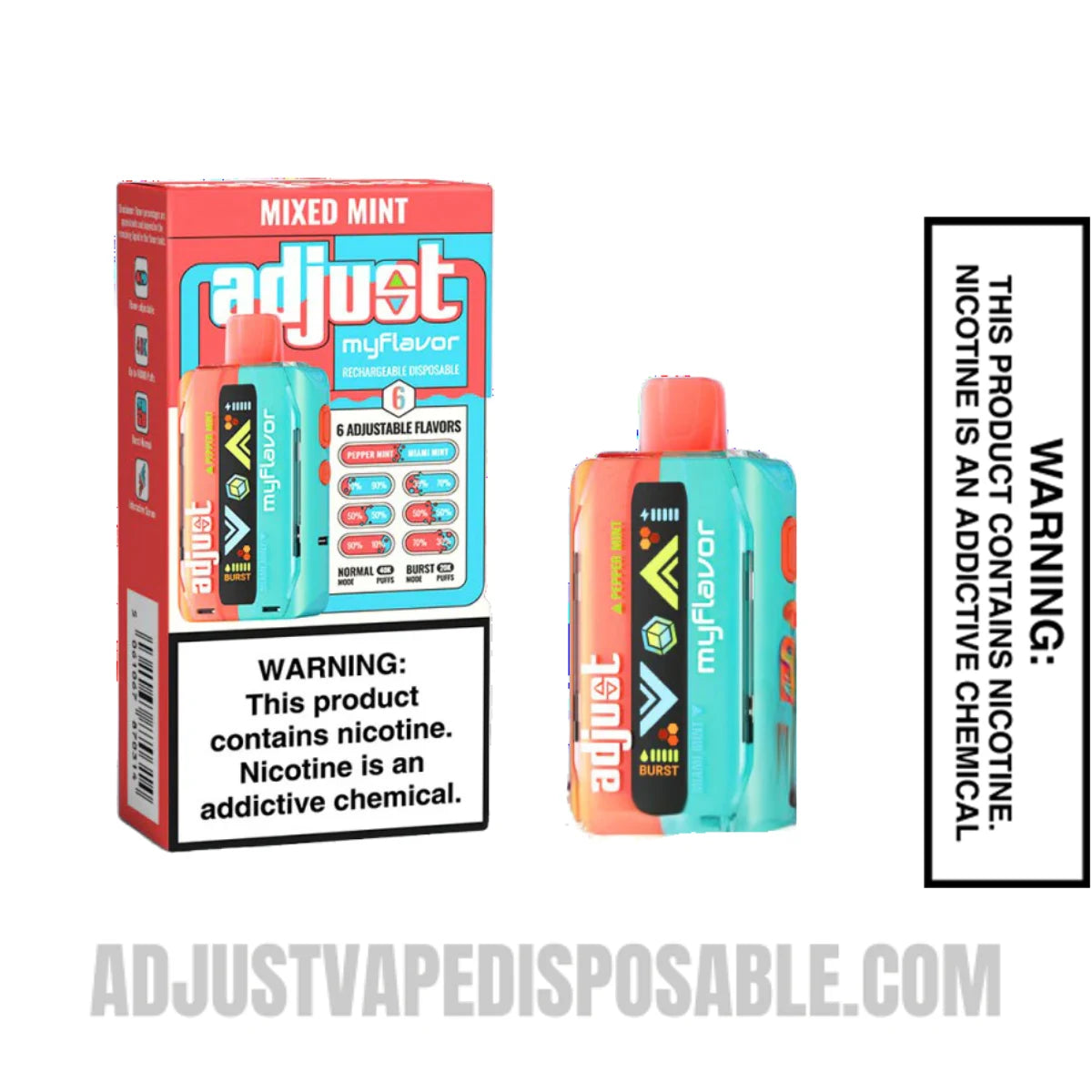 Mixed Mint Adjust MyFlavor 40K Vape With Package Box