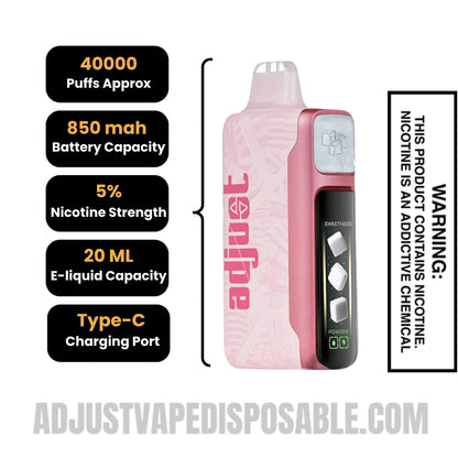 Triple Berry Adjust Mysweet 40K Vape Specifcations