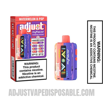Watermelon B Pop Adjust MyFlavor 40K Vape With Package Box