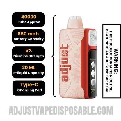 Watermelon Roll Ups Adjust Mysweet 40K Vape Specifcations